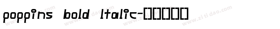 poppins bold ltalic字体转换